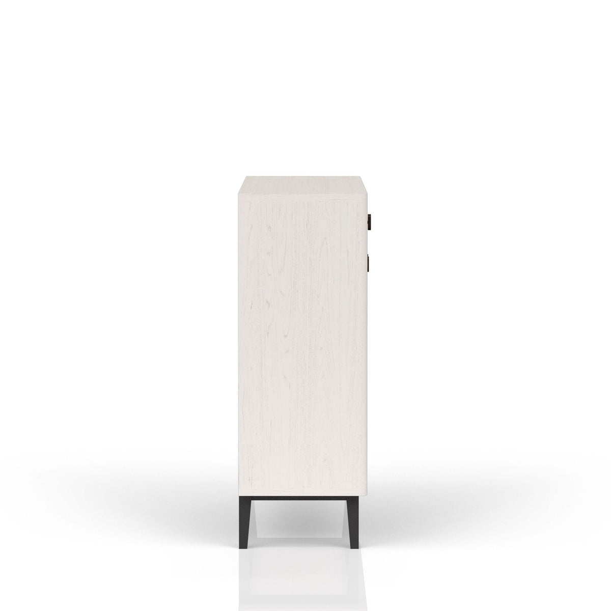 Bar Cabinet With Large Storage - White / Pecan