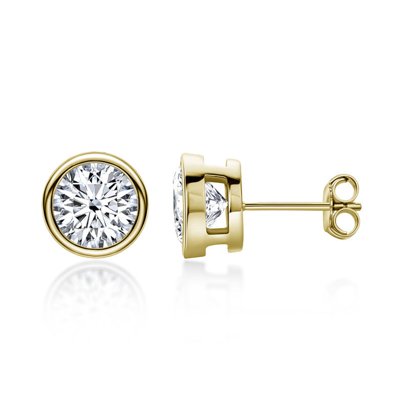 Celestial Sparkle™ | Personalized 925 Sterling Silver Moissanite Studs (0.5–2 Carat)