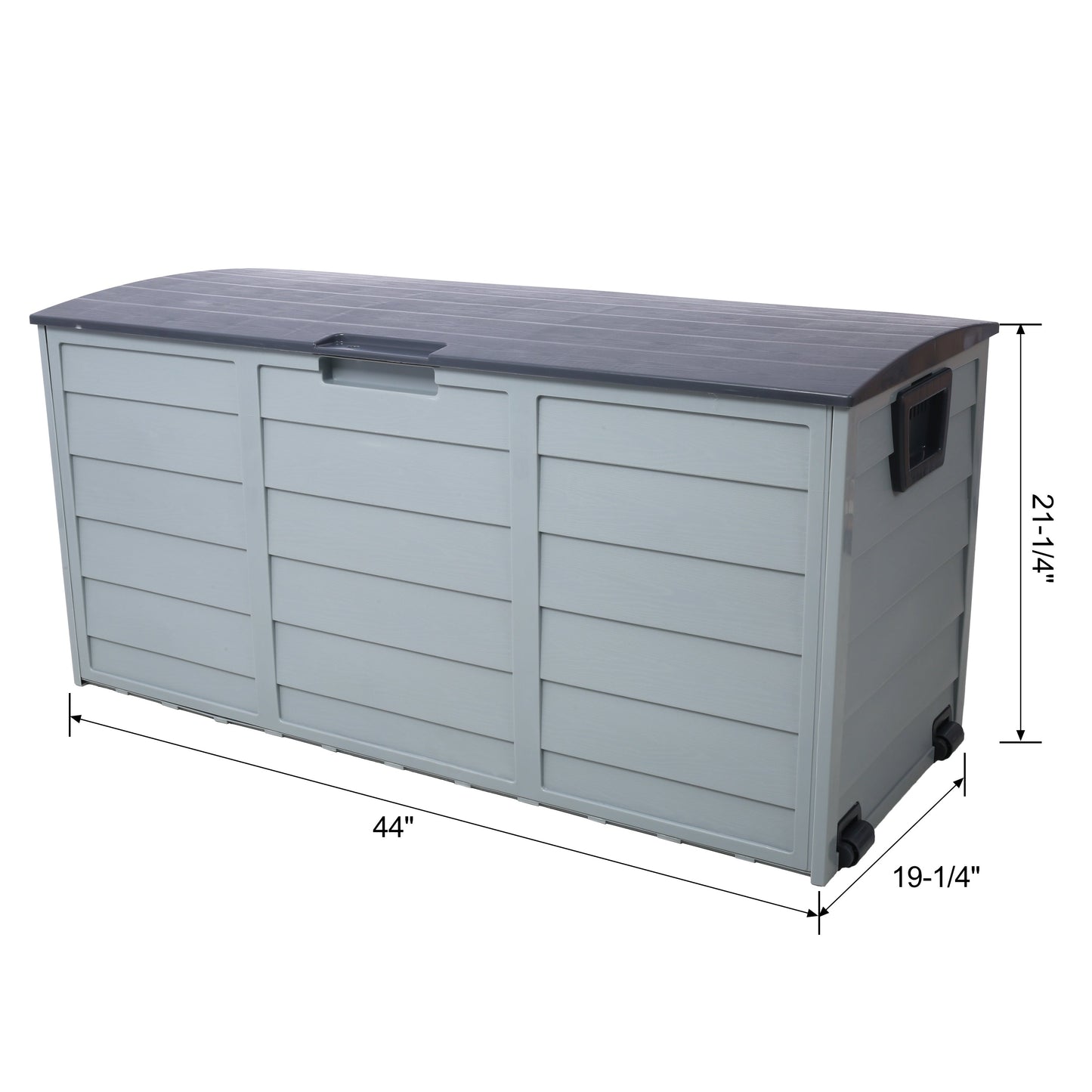 All Weather UV Pool Deck Box Storage Shed Bin with Wheels