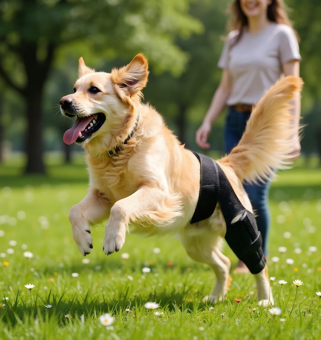Dog Knee Brace For Torn ACL Hind Leg, Comfortable And Adjustable Support Brace With Two Stabilizer, Dog Leg Braces For Back Leg With Extra Support, Arthritis Relief And Surgery Recovery
