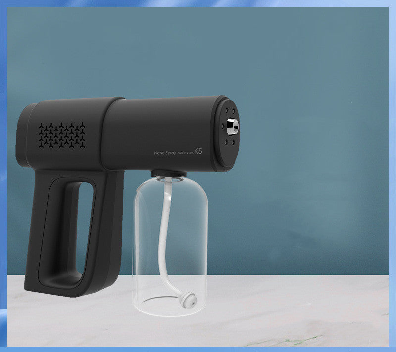Handheld Nano Steam Sanitizer Gun - Wireless USB Disinfection Spray for Home, Car, and Blue Light Sanitizing