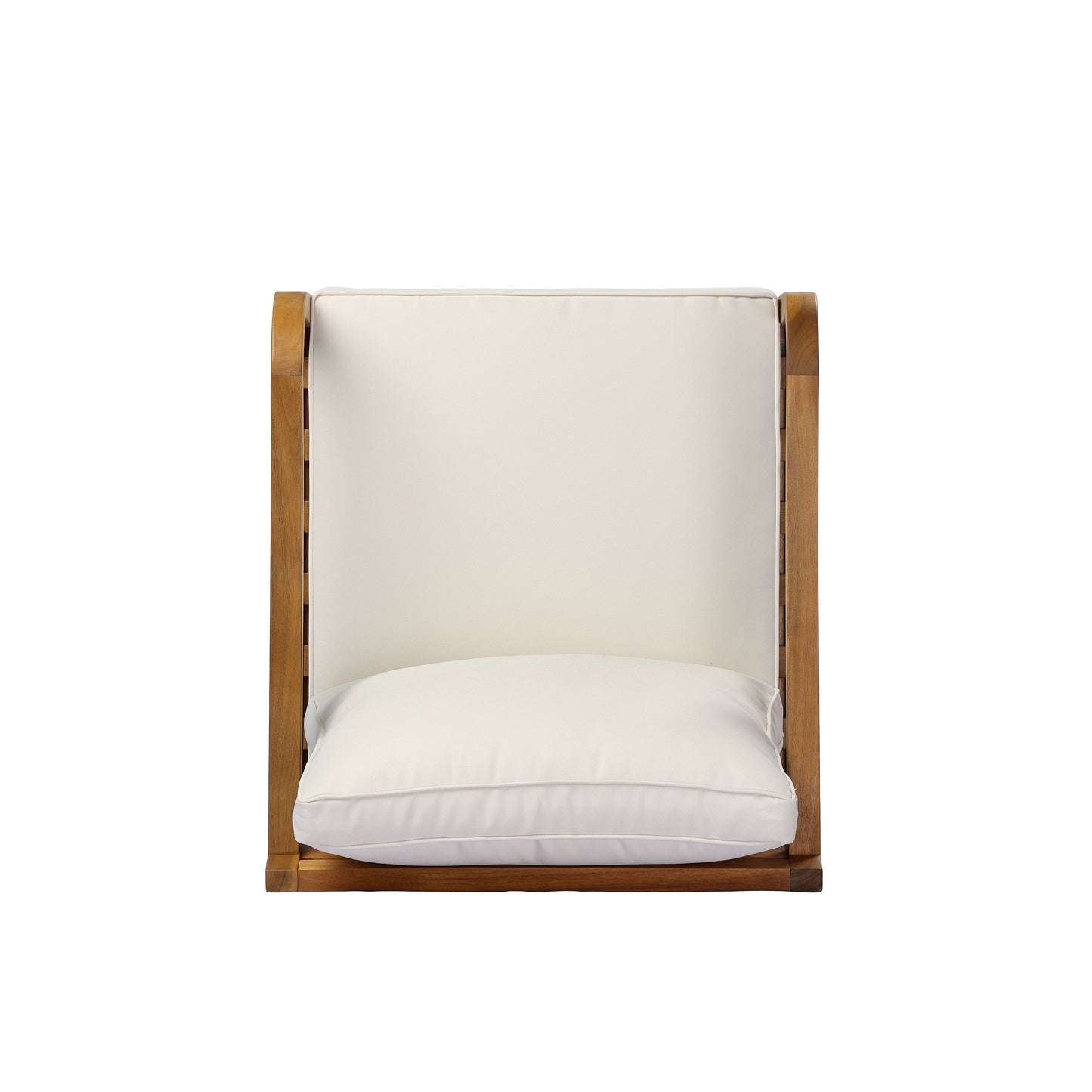 Acacia Wood Patio Furniture Club Chair Set of 2