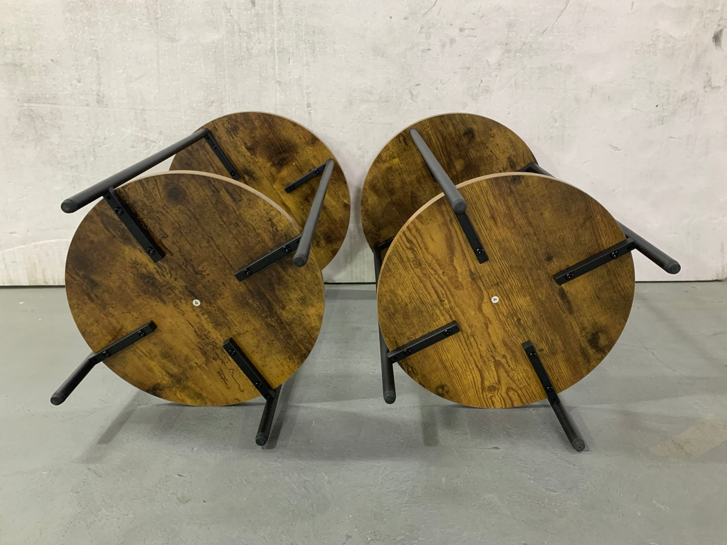 3-Piece Coffee Table and End Table Set (Rustic Brown)