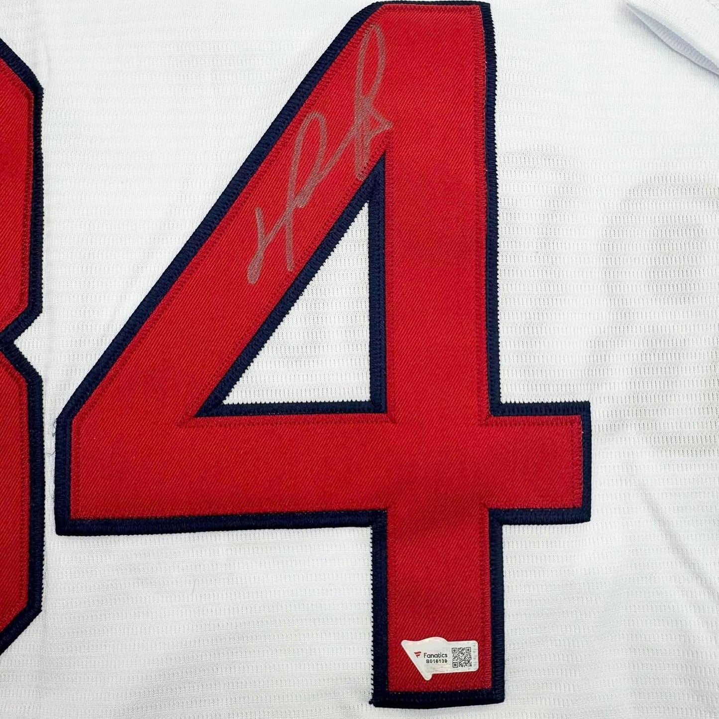 Framed Autographed/Signed David Ortiz 35x39 Boston Red Sox White Baseball Jersey Fanatics COA