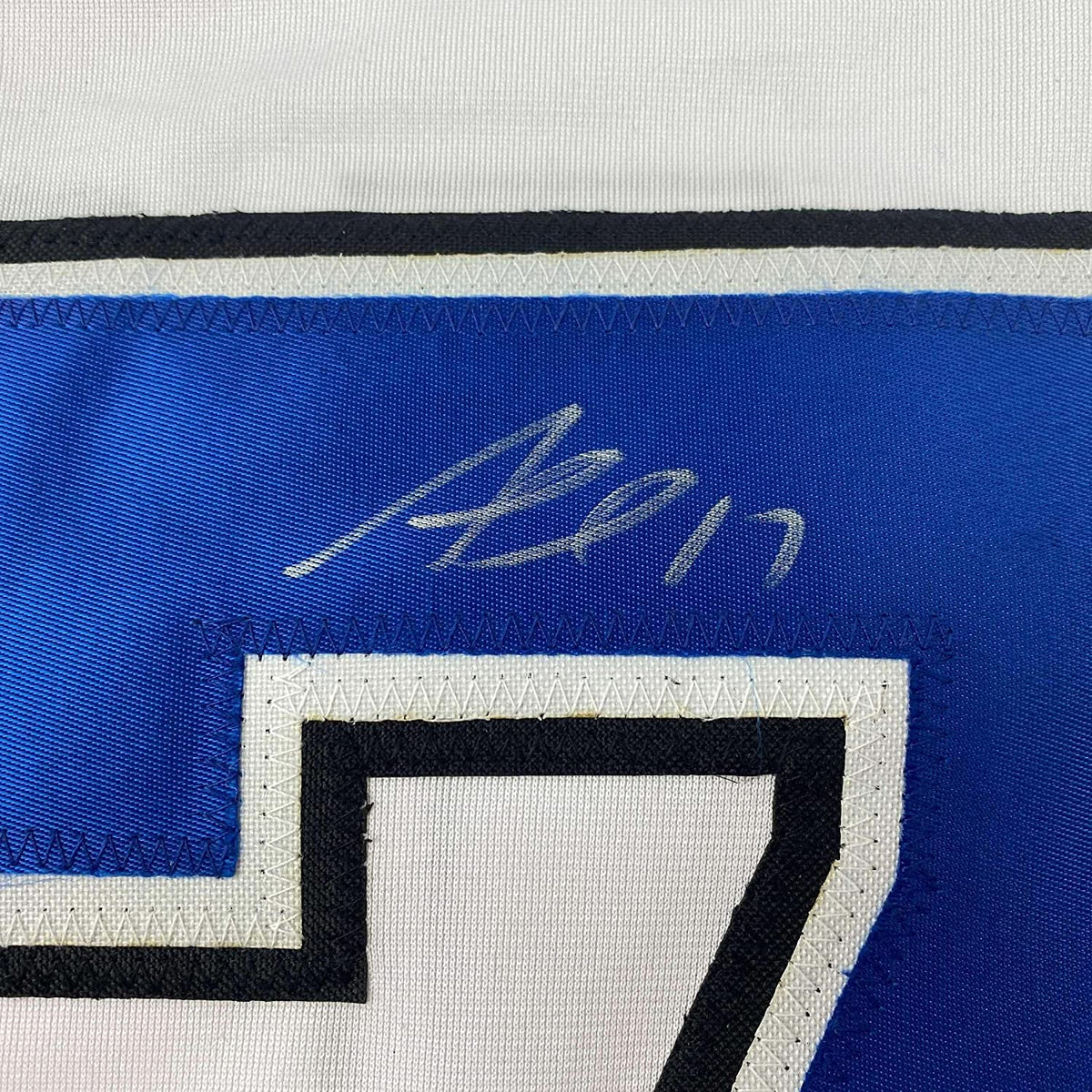 Framed Autographed/Signed Alex Killorn 35x39 Tampa Bay White Hockey Jersey JSA COA