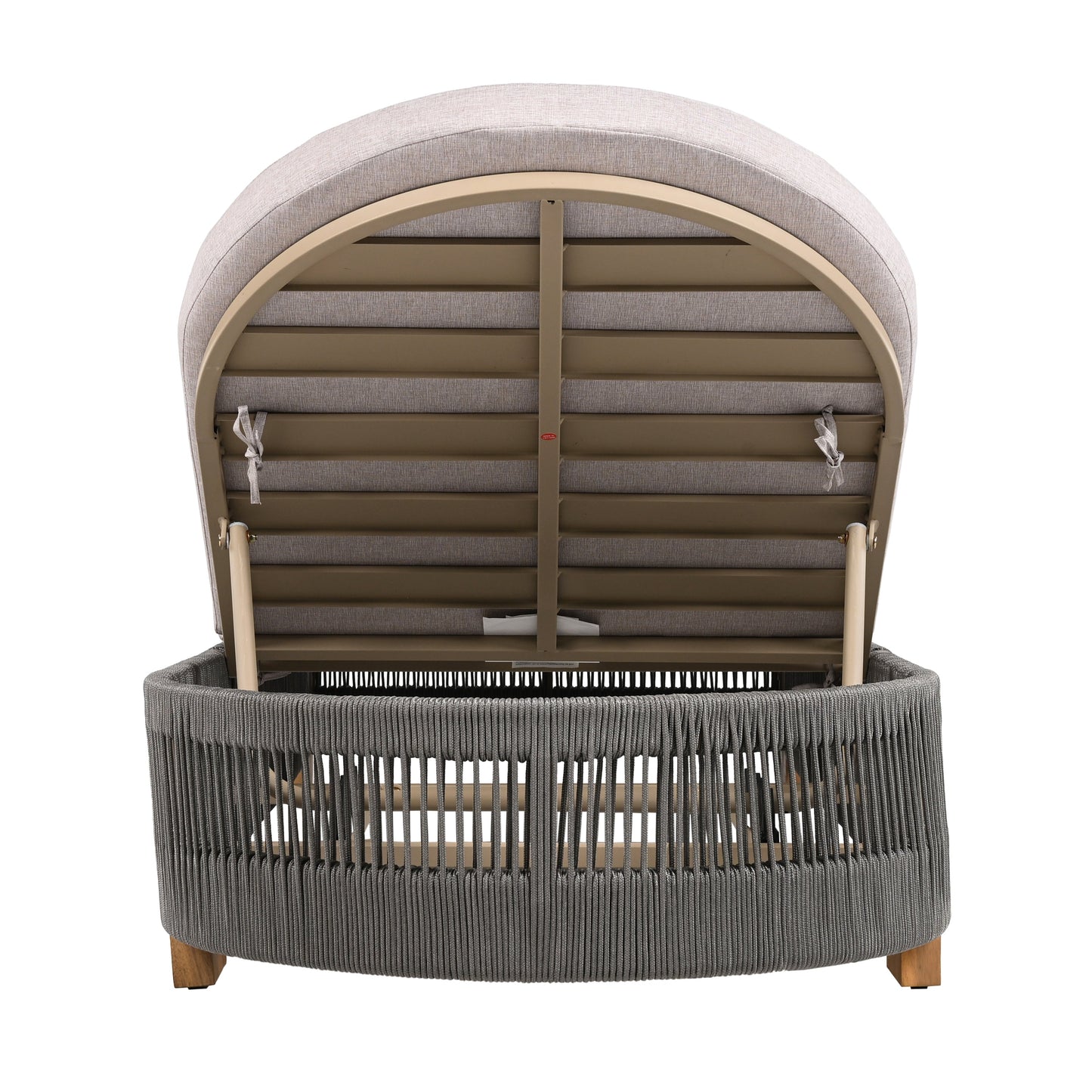 Outdoor Acacia Wood Patio Adjustable Lounge Chair Set of 2