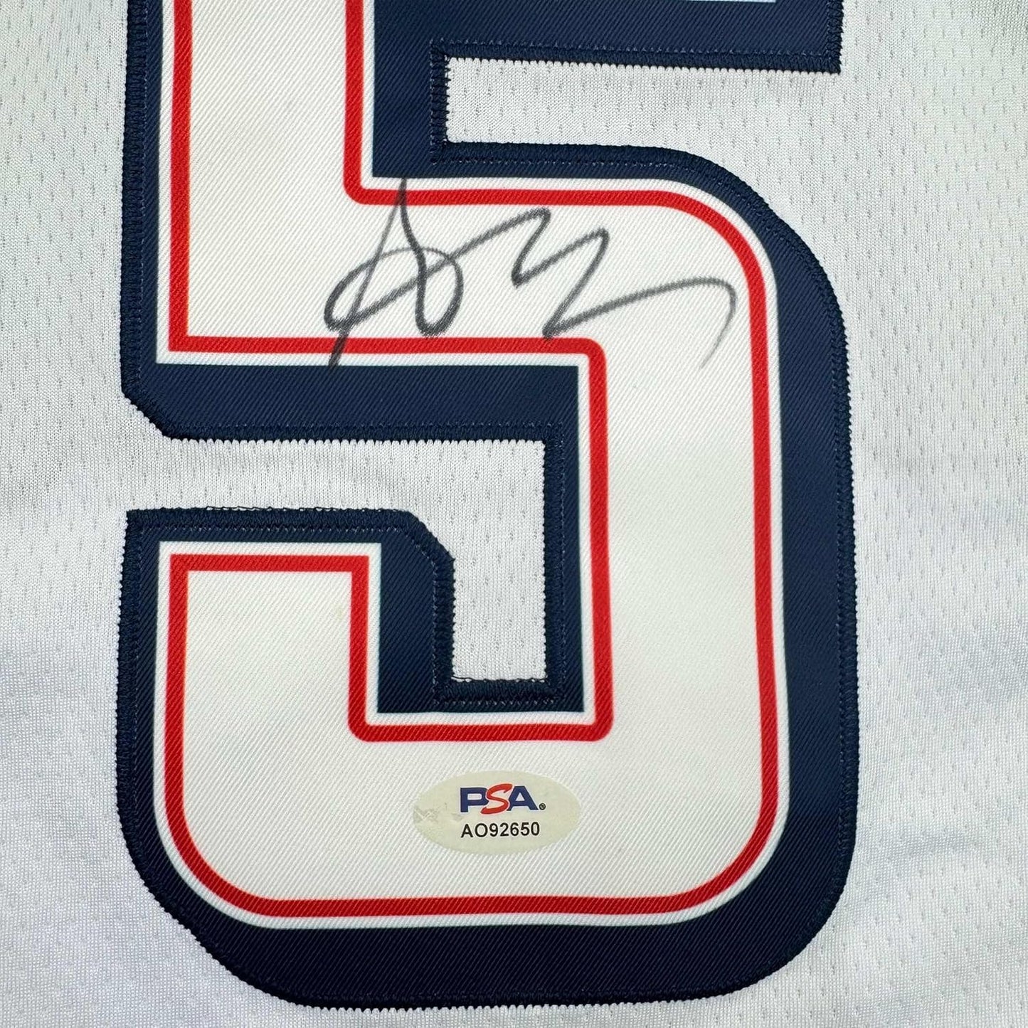 Framed Autographed/Signed Anthony Edwards 35x39 United States USA White Basketball Jersey PSA COA