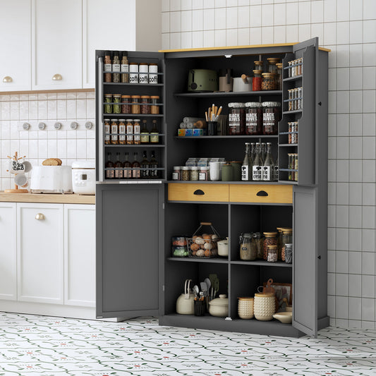 TOPMAX Large Freestanding Kitchen Pantry Storage Cabinet