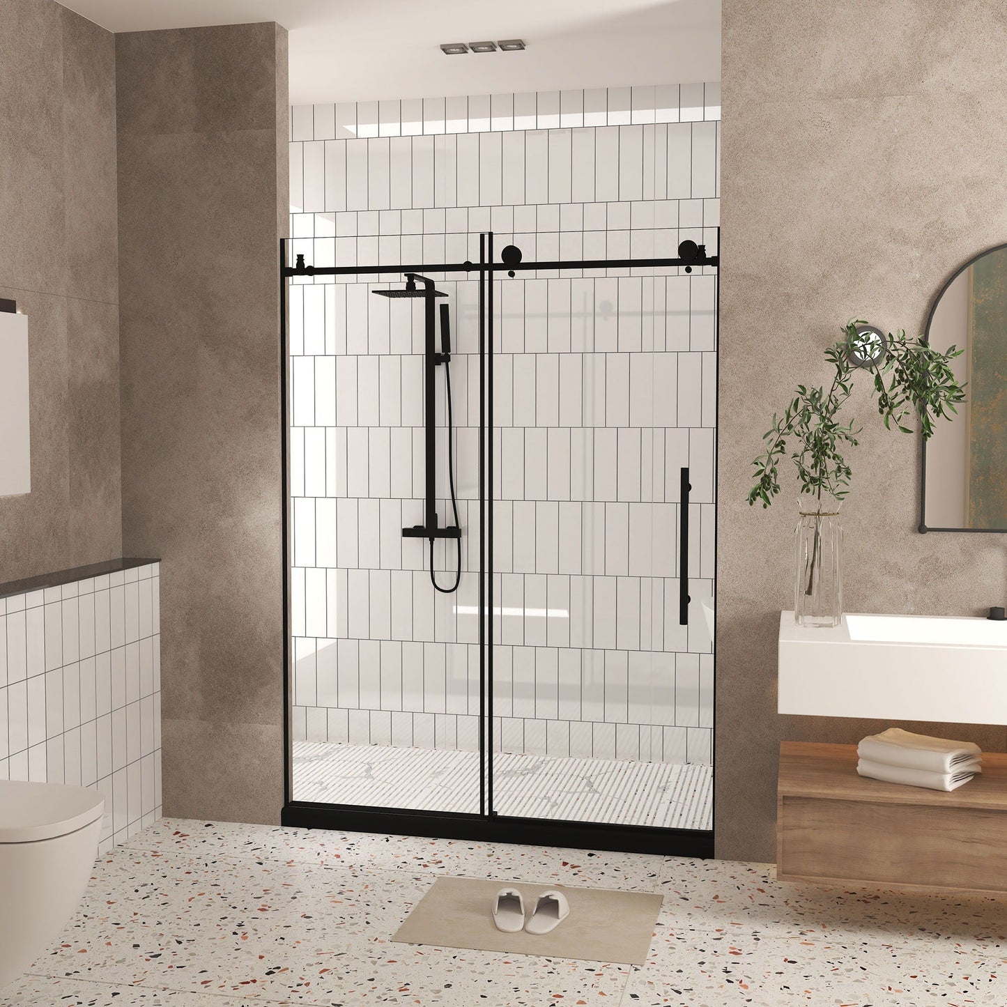 Frameless Shower Door With Handle