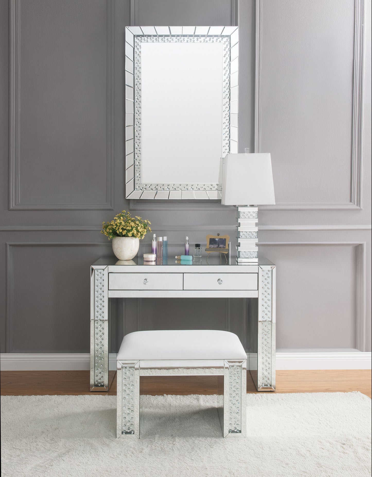 Nysa Rectangular Armless Stool