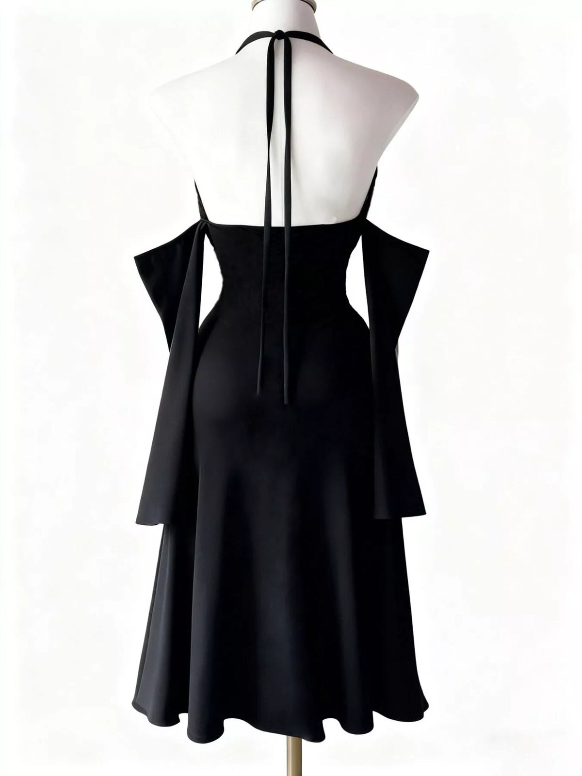 Halter Neck High-Slit Bodycon Dress