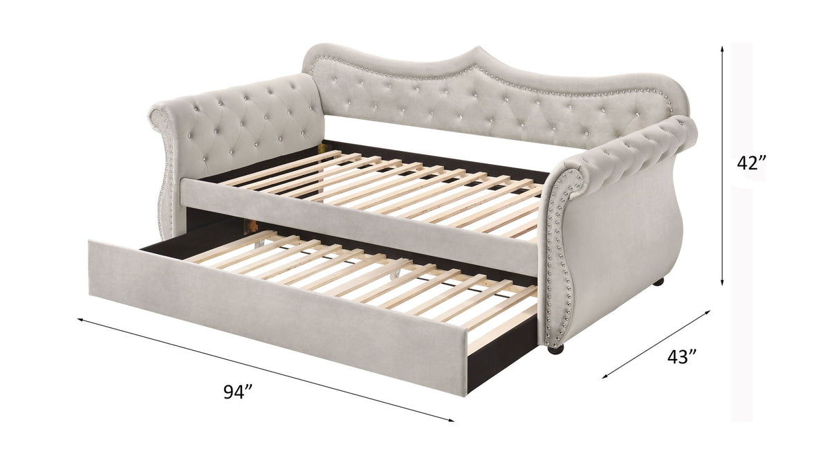 Adkins Twin Daybed With Trundle - Beige