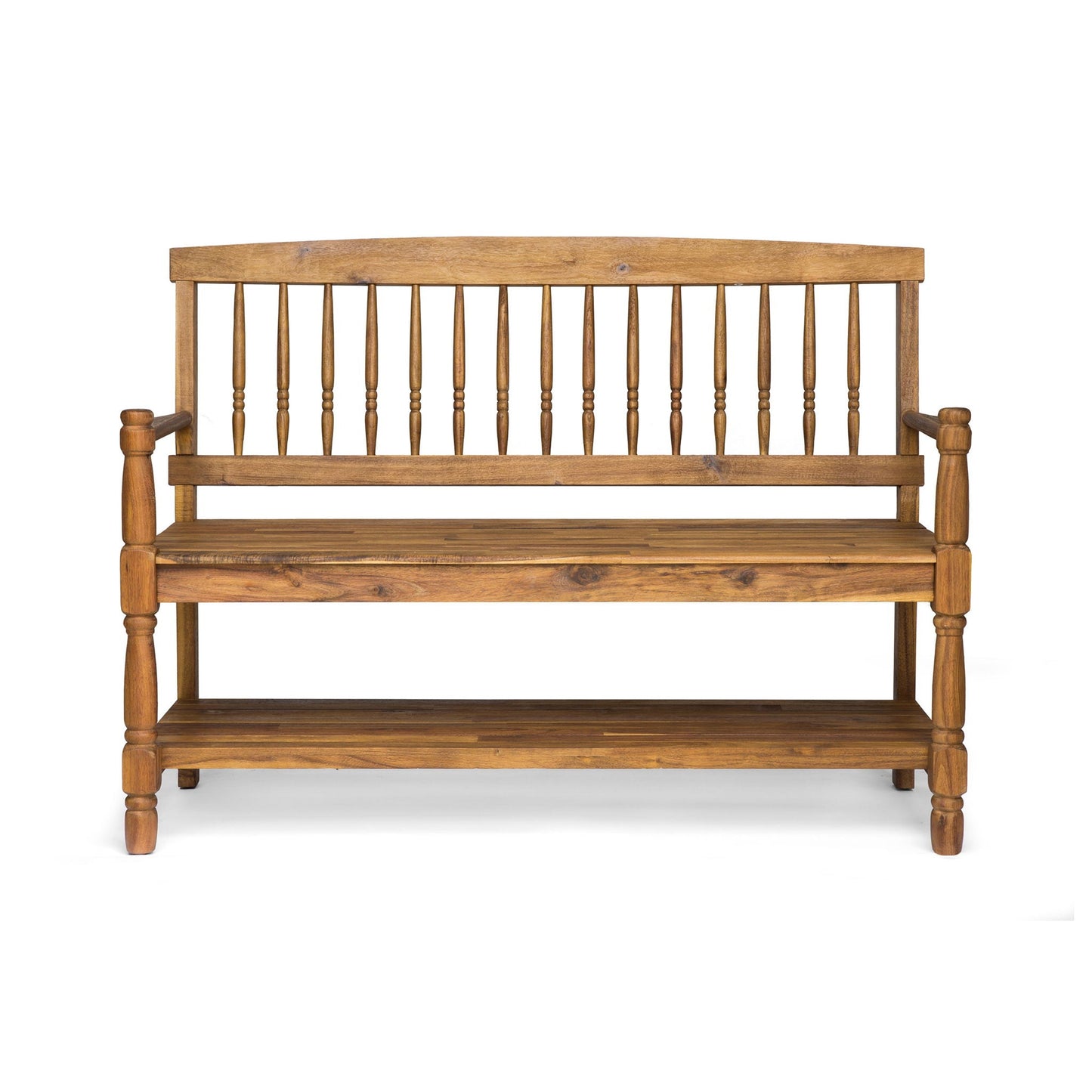 Imperial Bench With Built-In Shelf