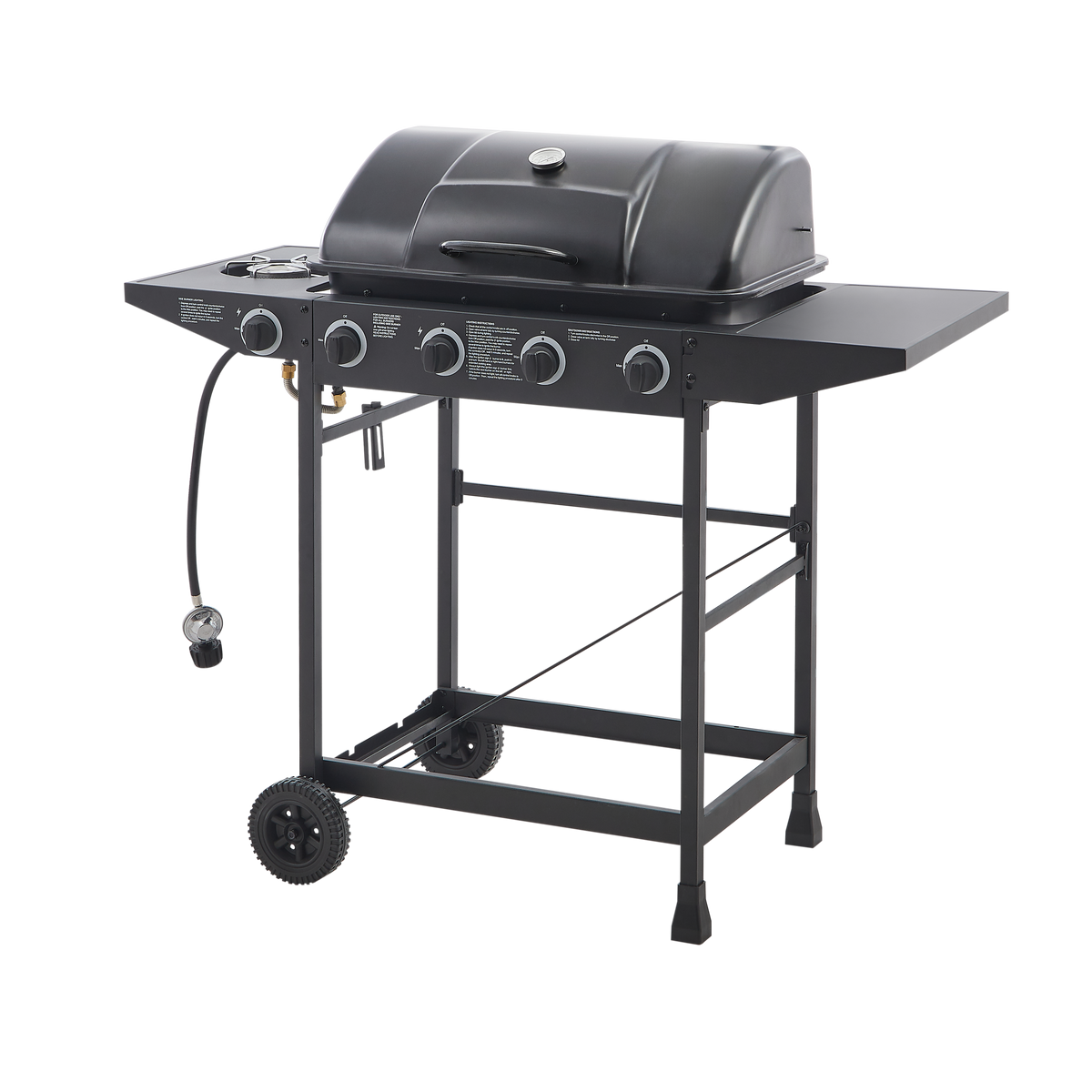 4 Burner Propane Gas BBQ Grill with Side Burner
