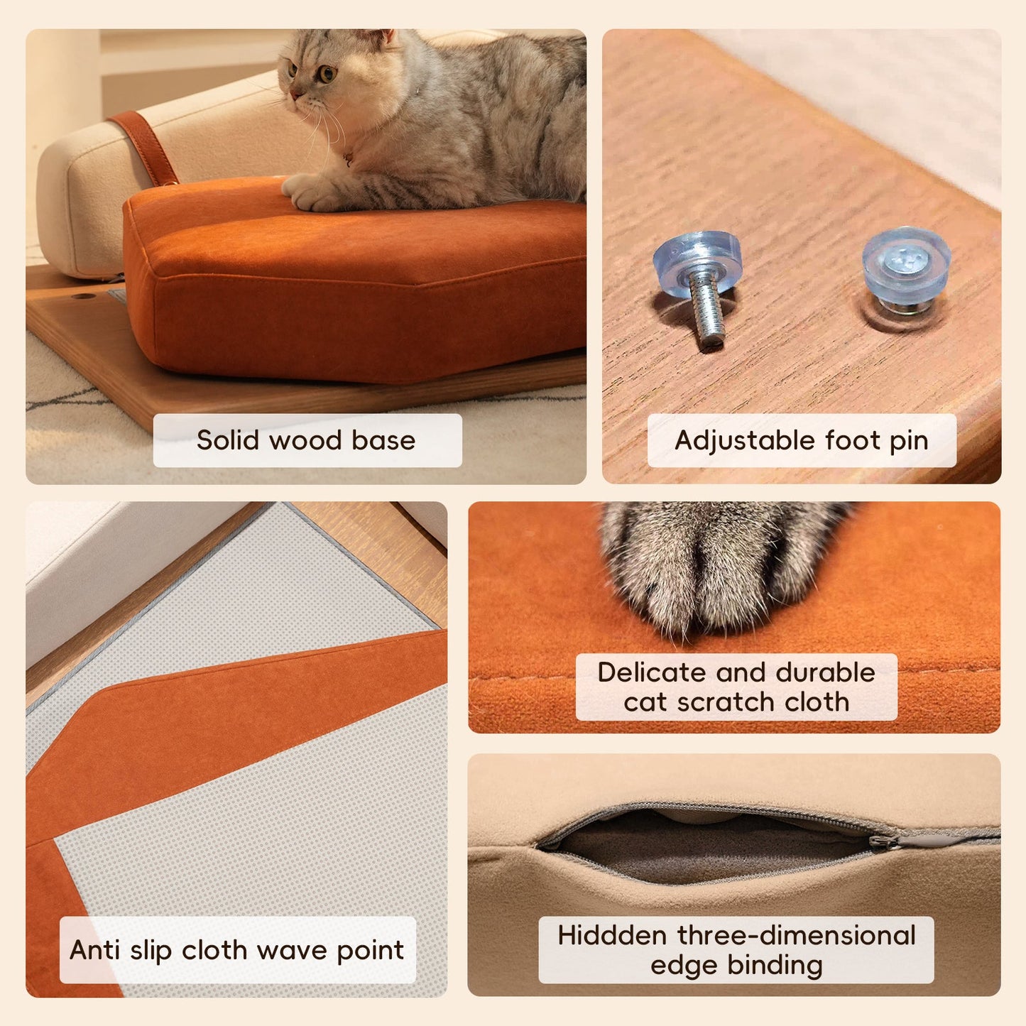 Wooden Pet Bed for Cats & Dogs