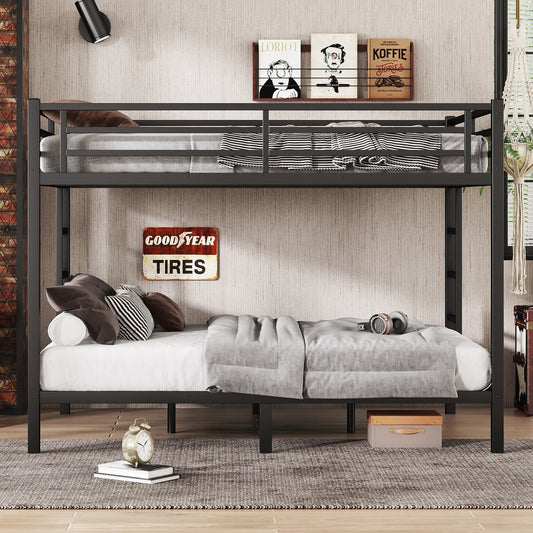 Metal Queen Over Queen Bunk Bed for Teens and Adults