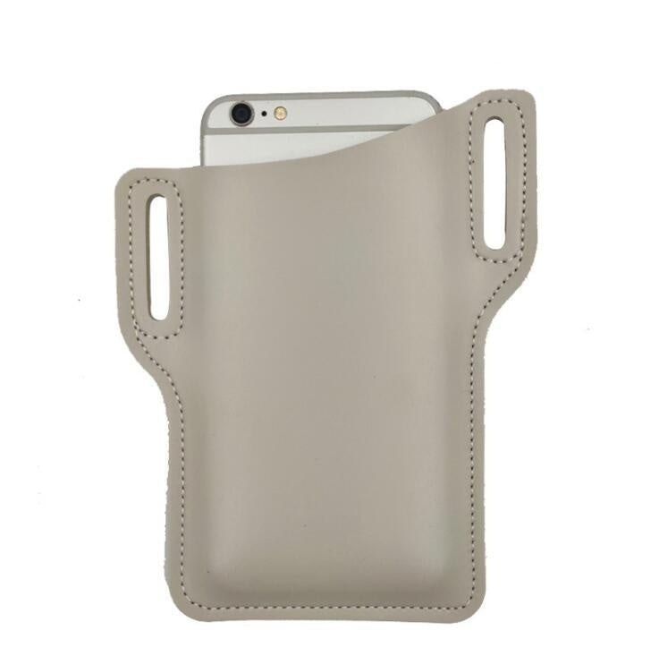 Outdoor Sports Vertical Phone Waist Pouch Leather Case