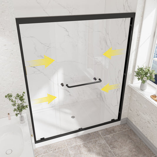 55"-60" W x 72" H Matte Shower Door