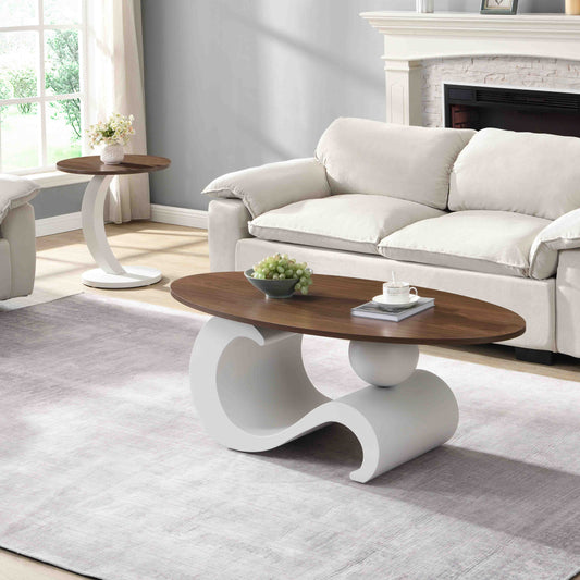 White Nesting Coffee Table Set of 2