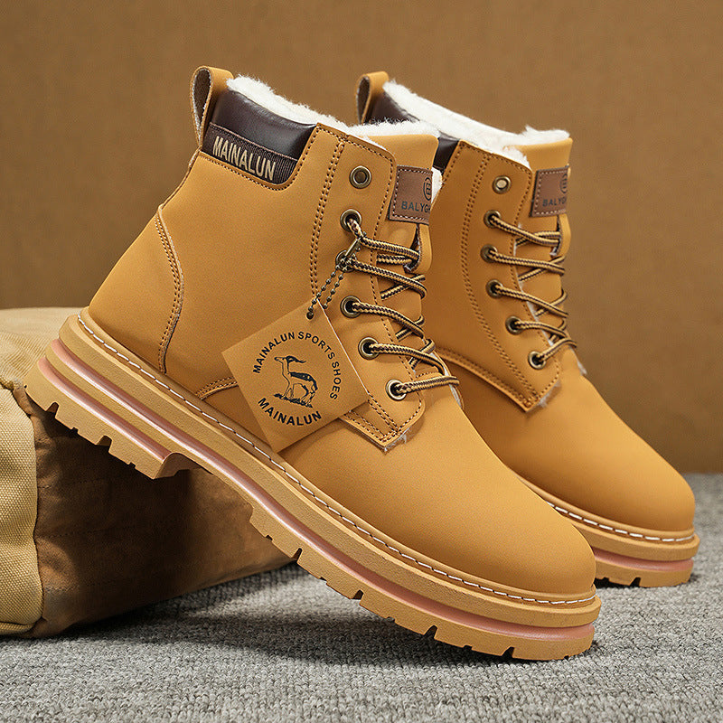 Mens Snow Boots With Fleece Lining For Warmth