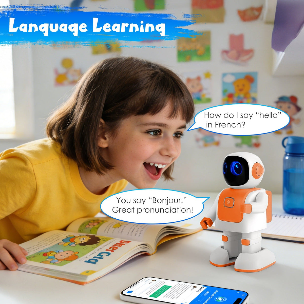 AI Dancing Robot Toy with Bluetooth Music & Voice Assistant