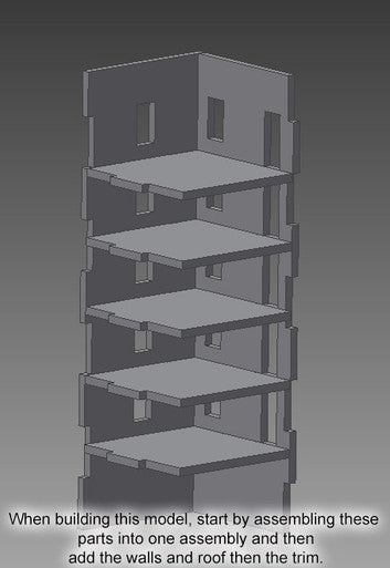 6mm Large Apartment Block (Matboard) - 285CSS152