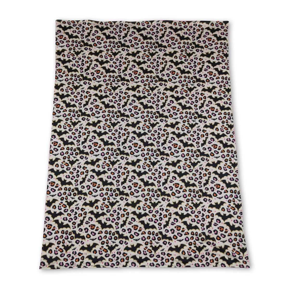 Leopard bat pink baby girls Halloween blanket