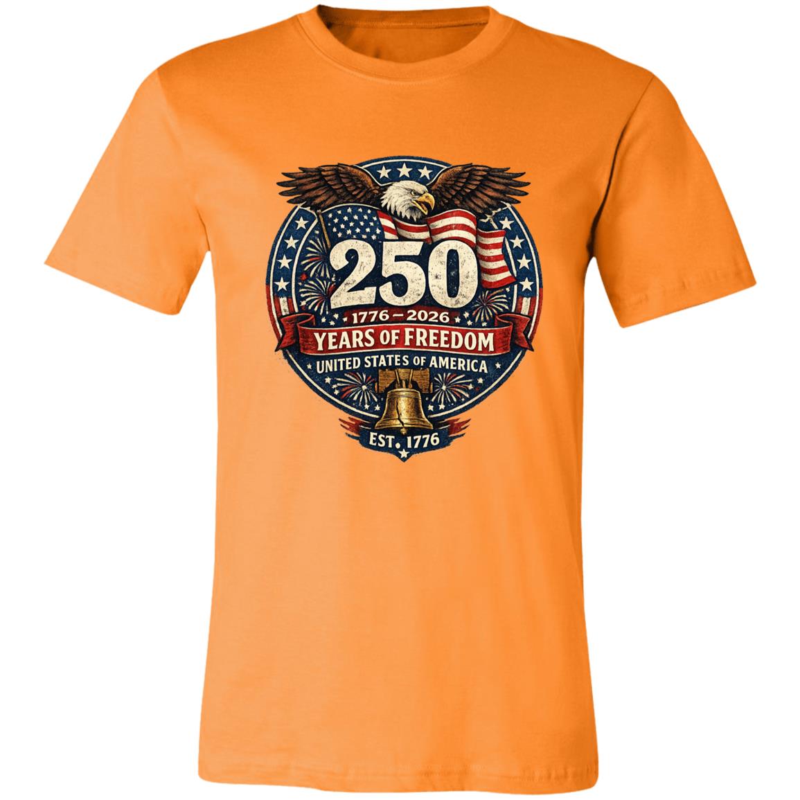 Vintage T-Shirt 250 Years Of Freedom Rustic Patriotic America