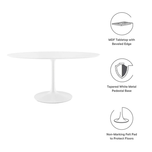 Lippa 60" Oval Wood Dining Table by Modway
