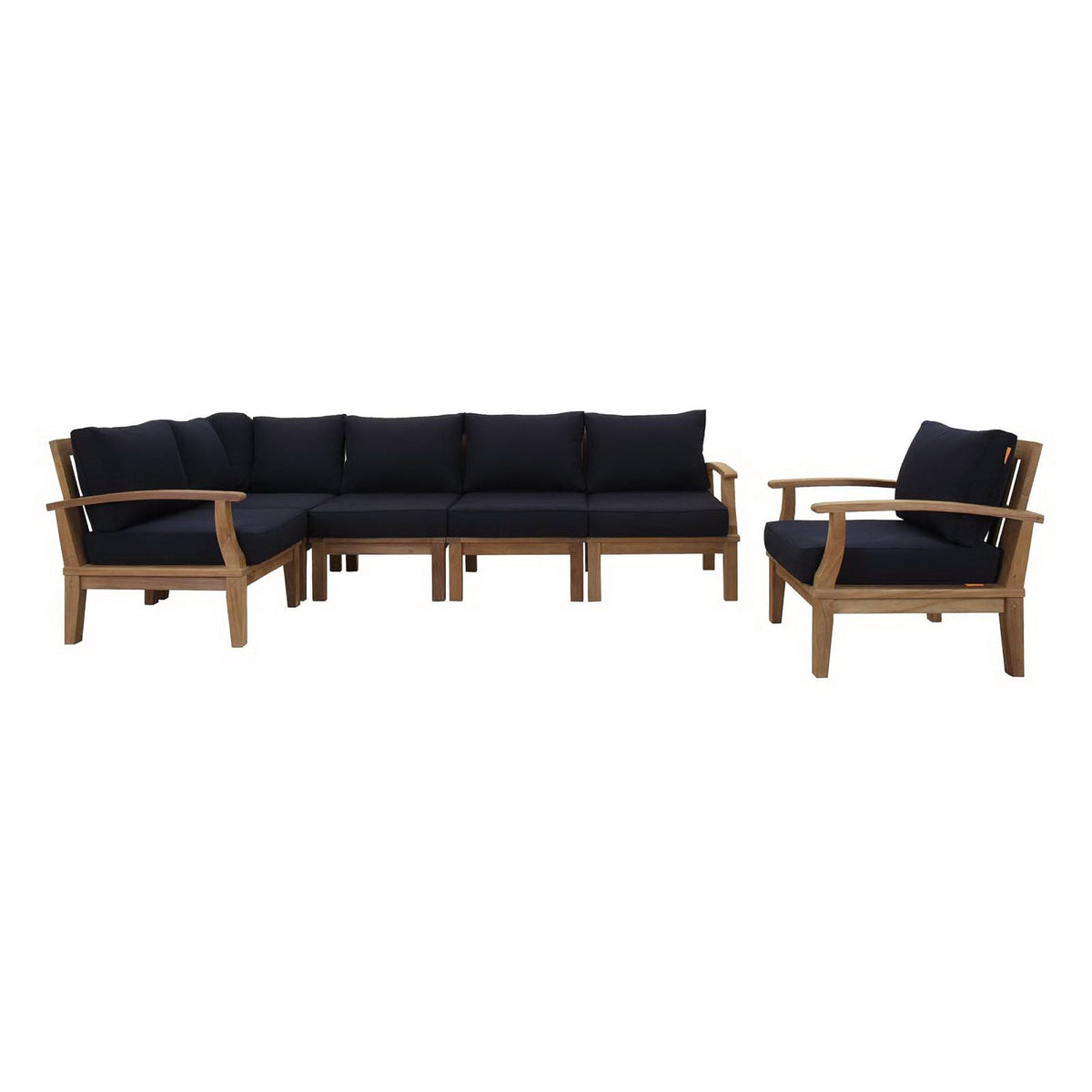 Marina 6 Piece Outdoor Patio Teak Set by Modway