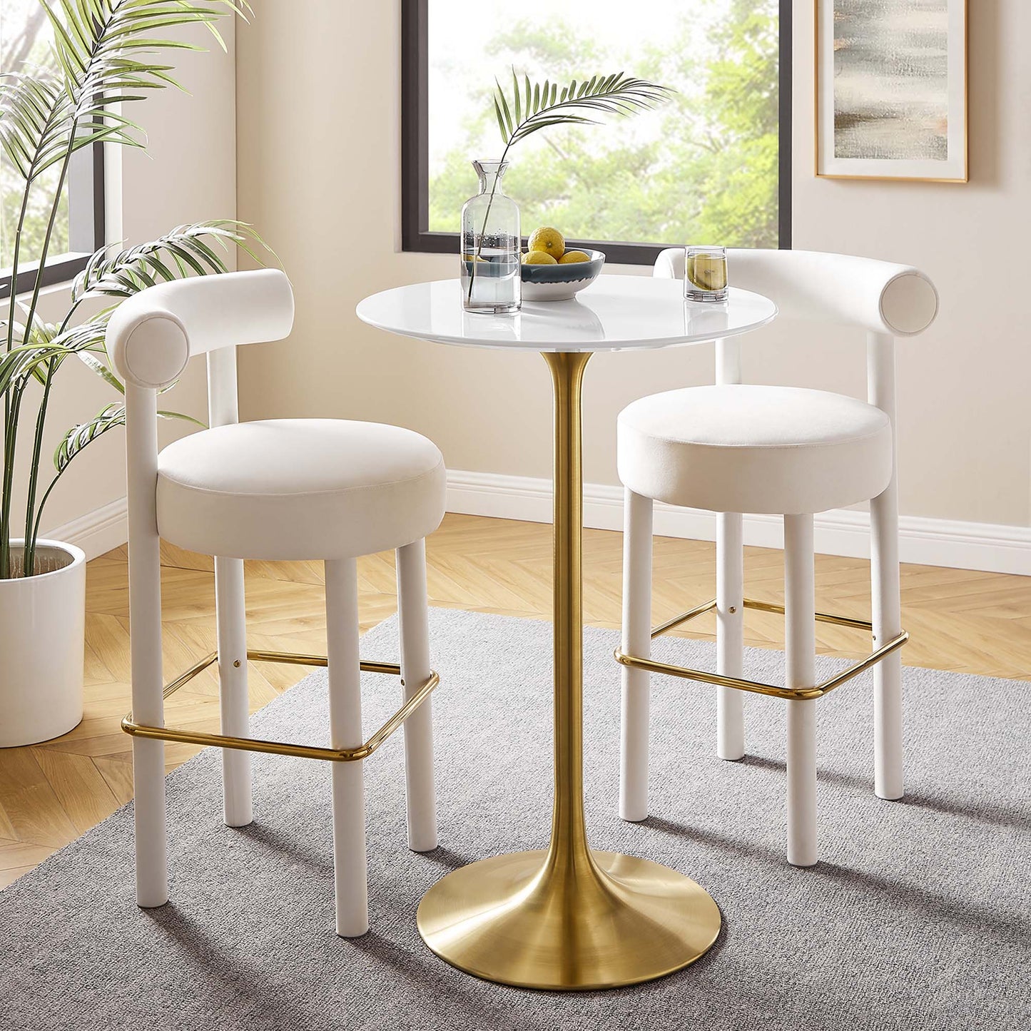 Lippa 28" Round Wood Bar Table by Modway
