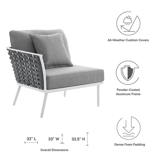 Stance Outdoor Patio Aluminum Left-Facing Armchair by Modway
