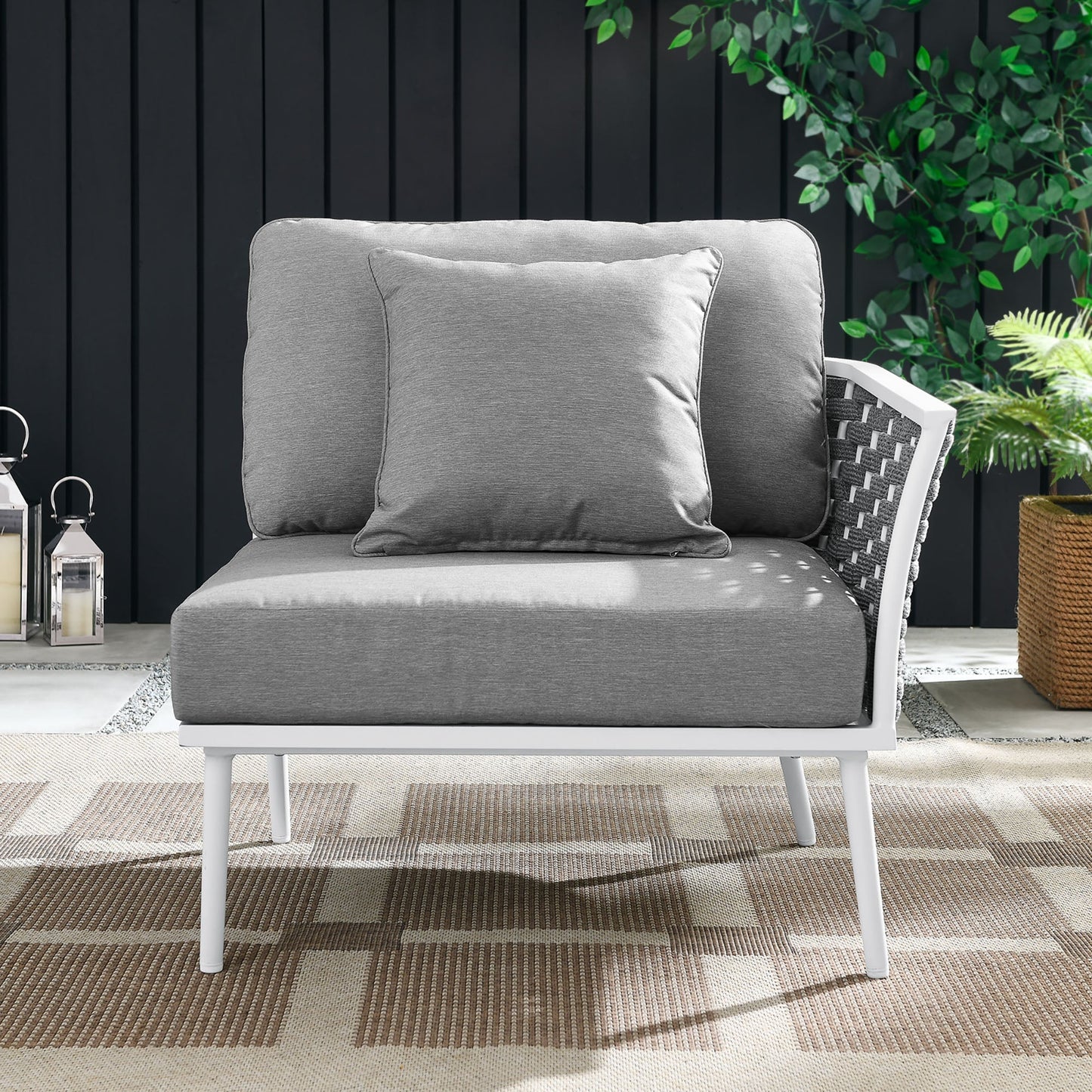 Stance Outdoor Patio Aluminum Right-Facing Armchair by Modway
