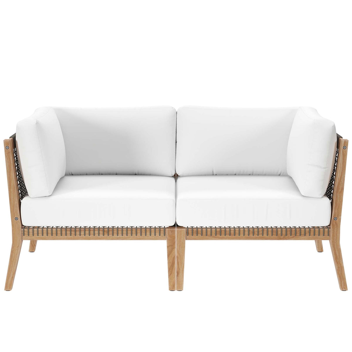 Clearwater Outdoor Patio Teak Wood Loveseat by Modway