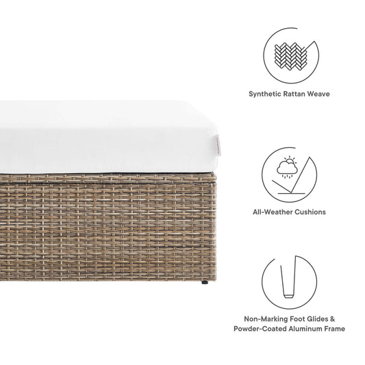 Convene Outdoor Patio Rectangle Ottoman by Modway