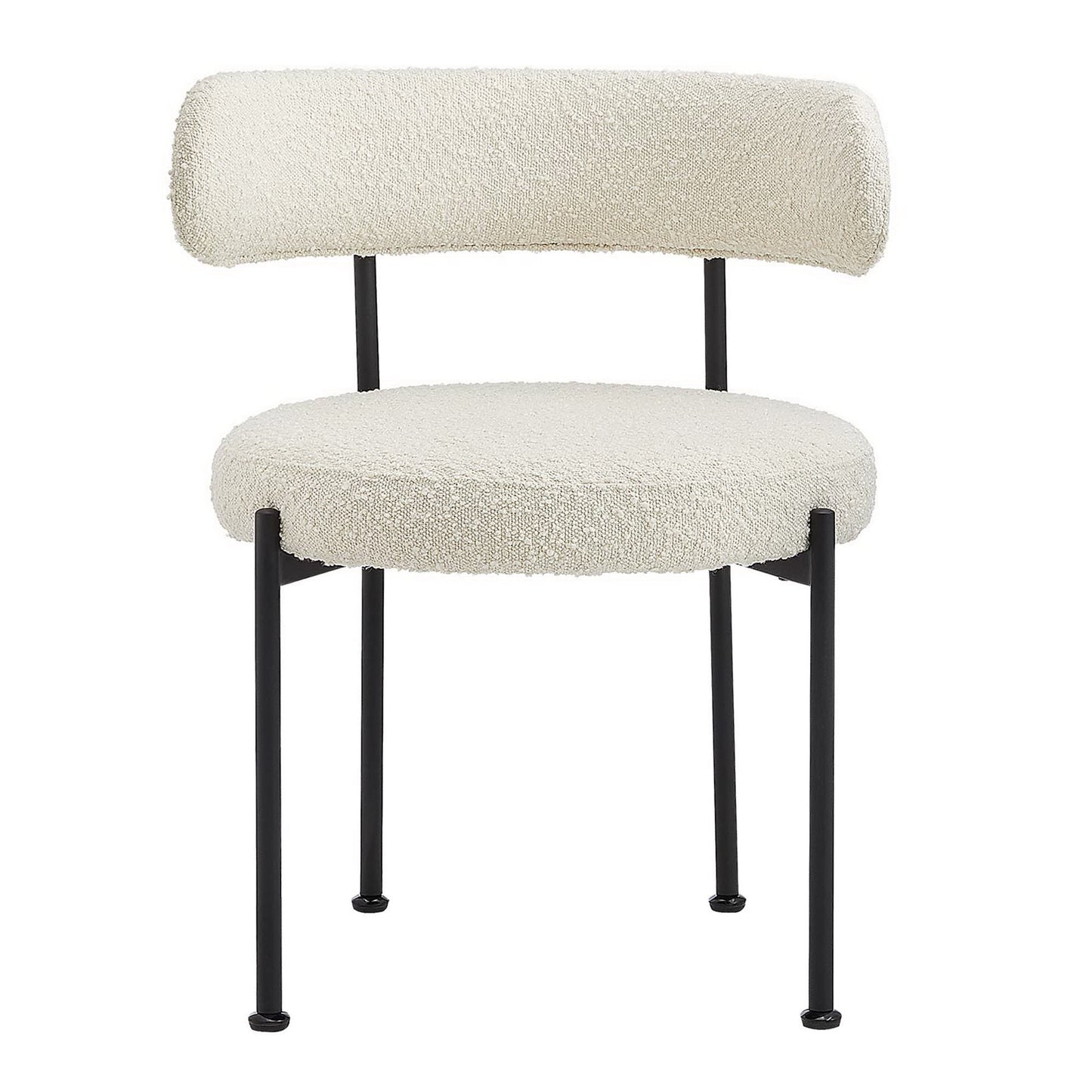 Albie Boucle Fabric Dining Chairs Set of 2 by Modway