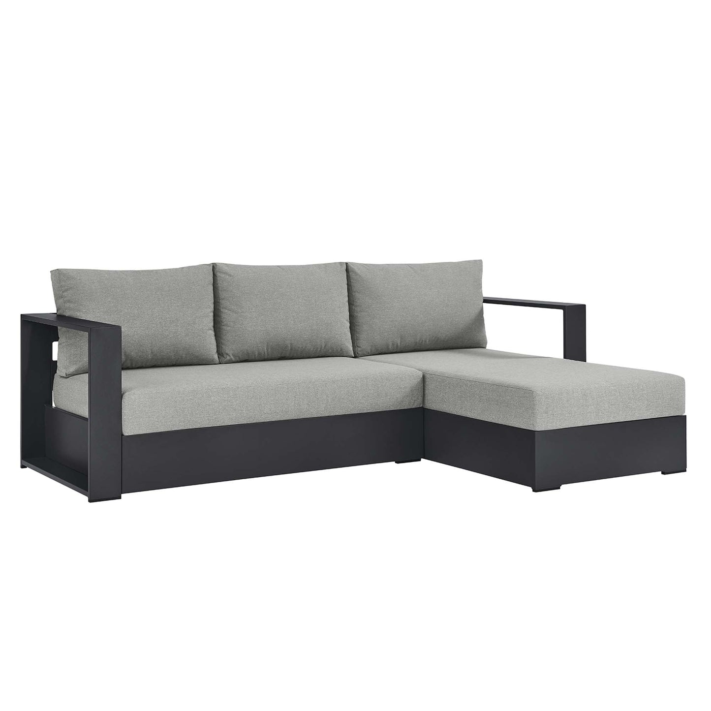 Tahoe 2-Piece Outdoor Aluminum Chaise Sectional Sofa