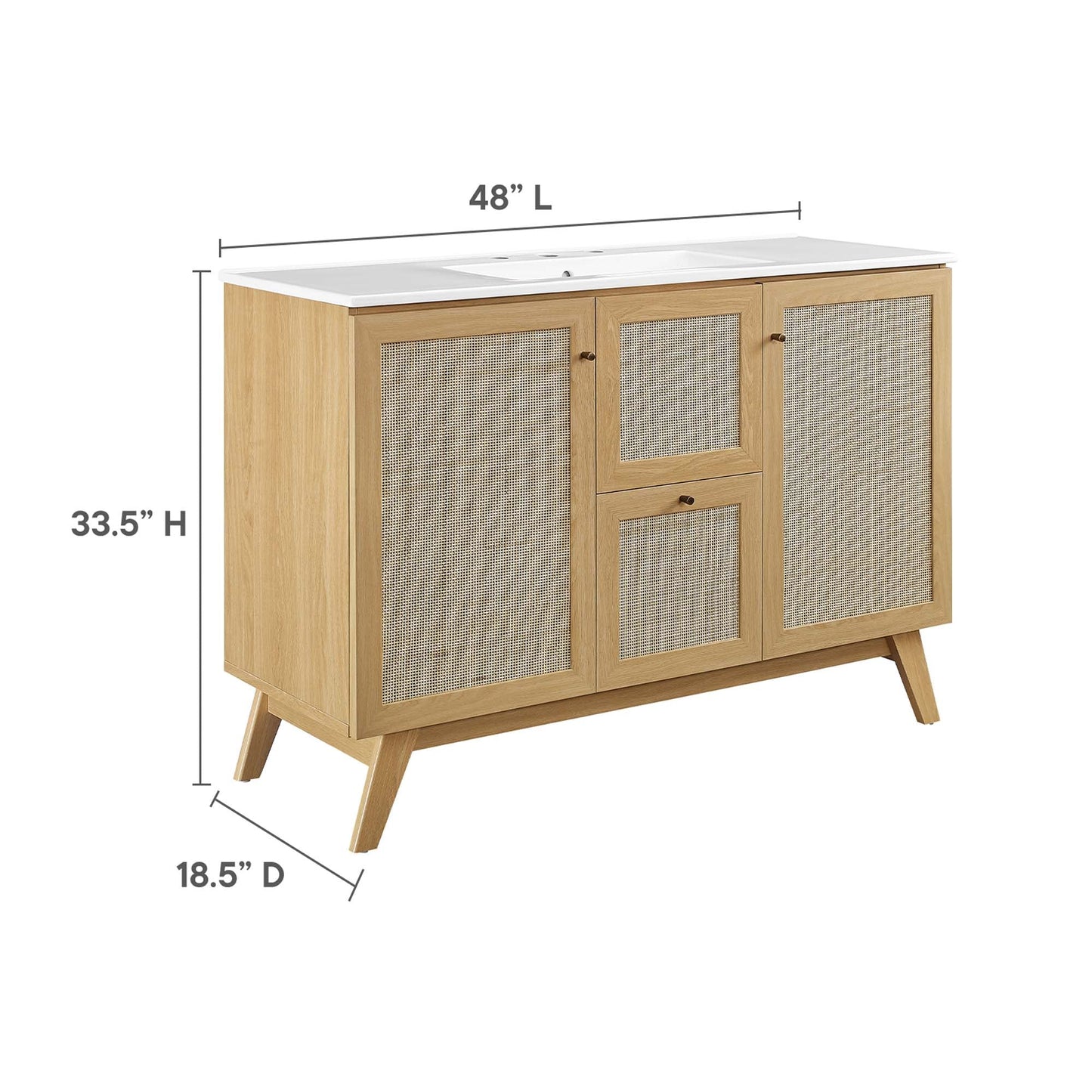 Soma 48" Single Sink Bathroom Vanity by Modway