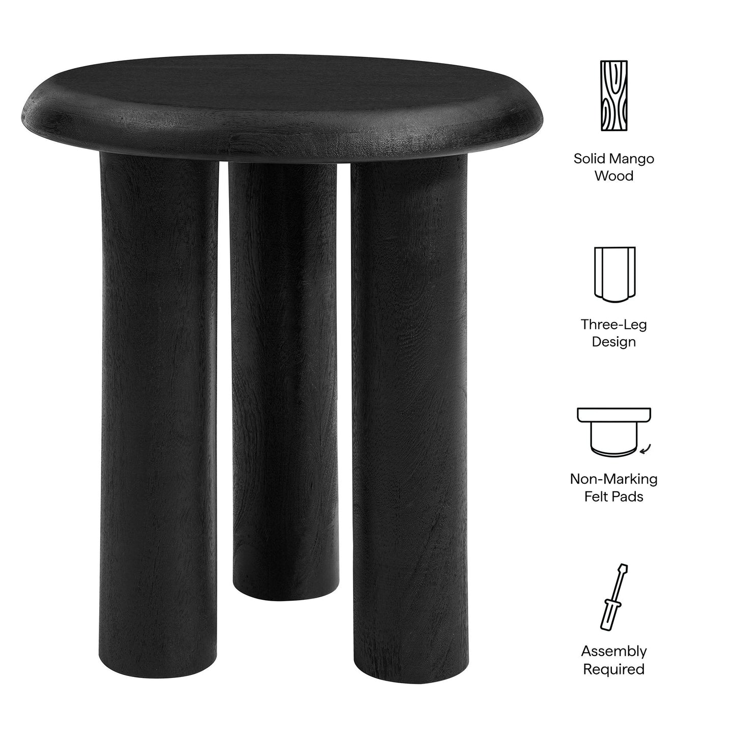 Mavina Mango Wood Side Table by Modway