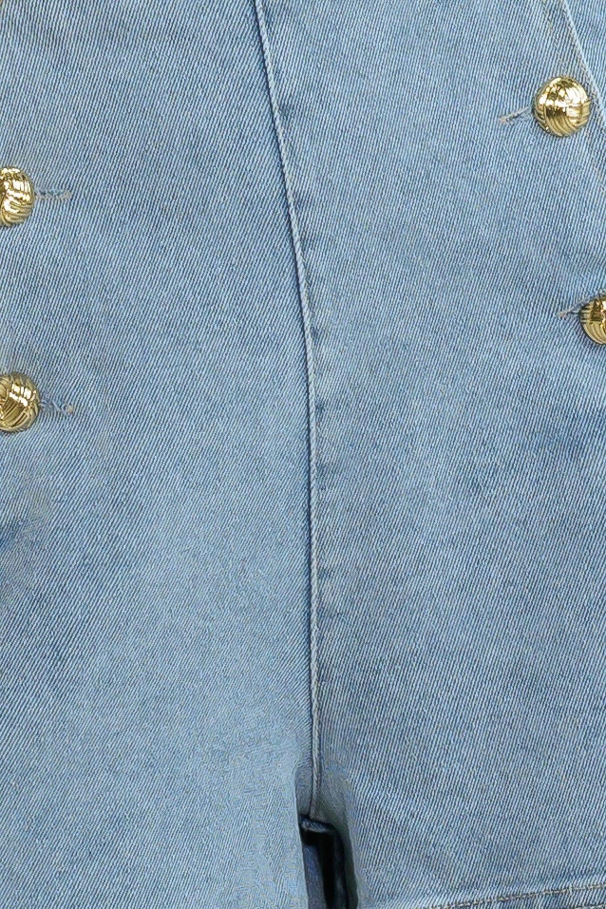 ANGEL WINGS AND CHAMOMILE DENIM WOVEN SKORT