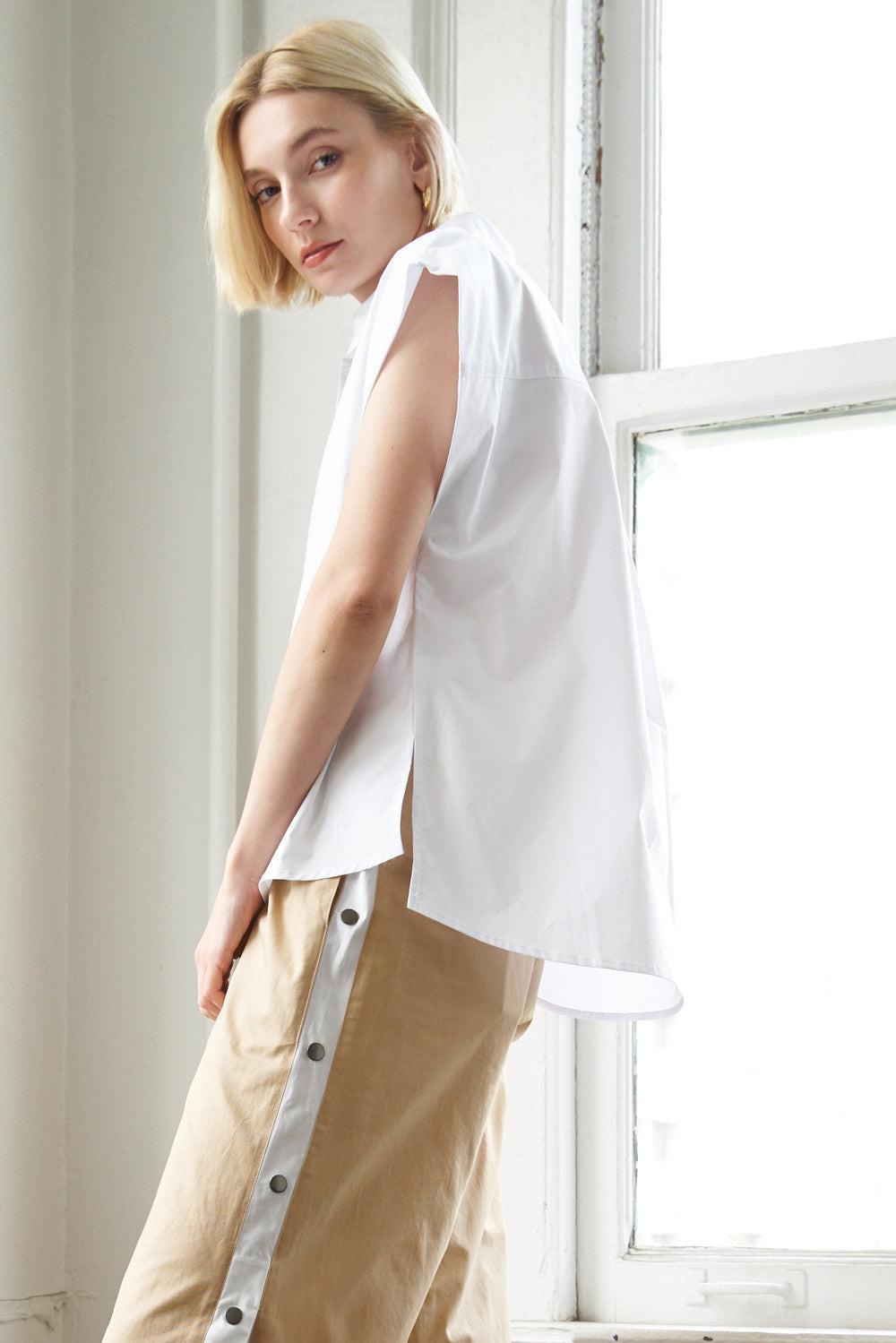 MUCH TO CELEBRATE POPLIN TOP