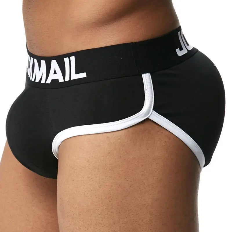 Brand Enhancing Mens Underwear Briefs Sexy Bulge Gay Penis pad Front + Back Magic buttocks Double Removable Push Up Cup