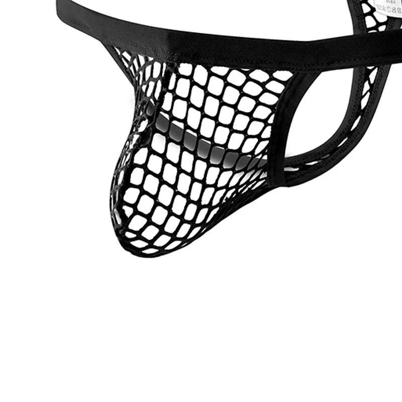 Sexy Underwear Hot Man Transparent Mesh Thong Men Panties G String T-back Jockstrap Erotic Costume Man Cock Pouch