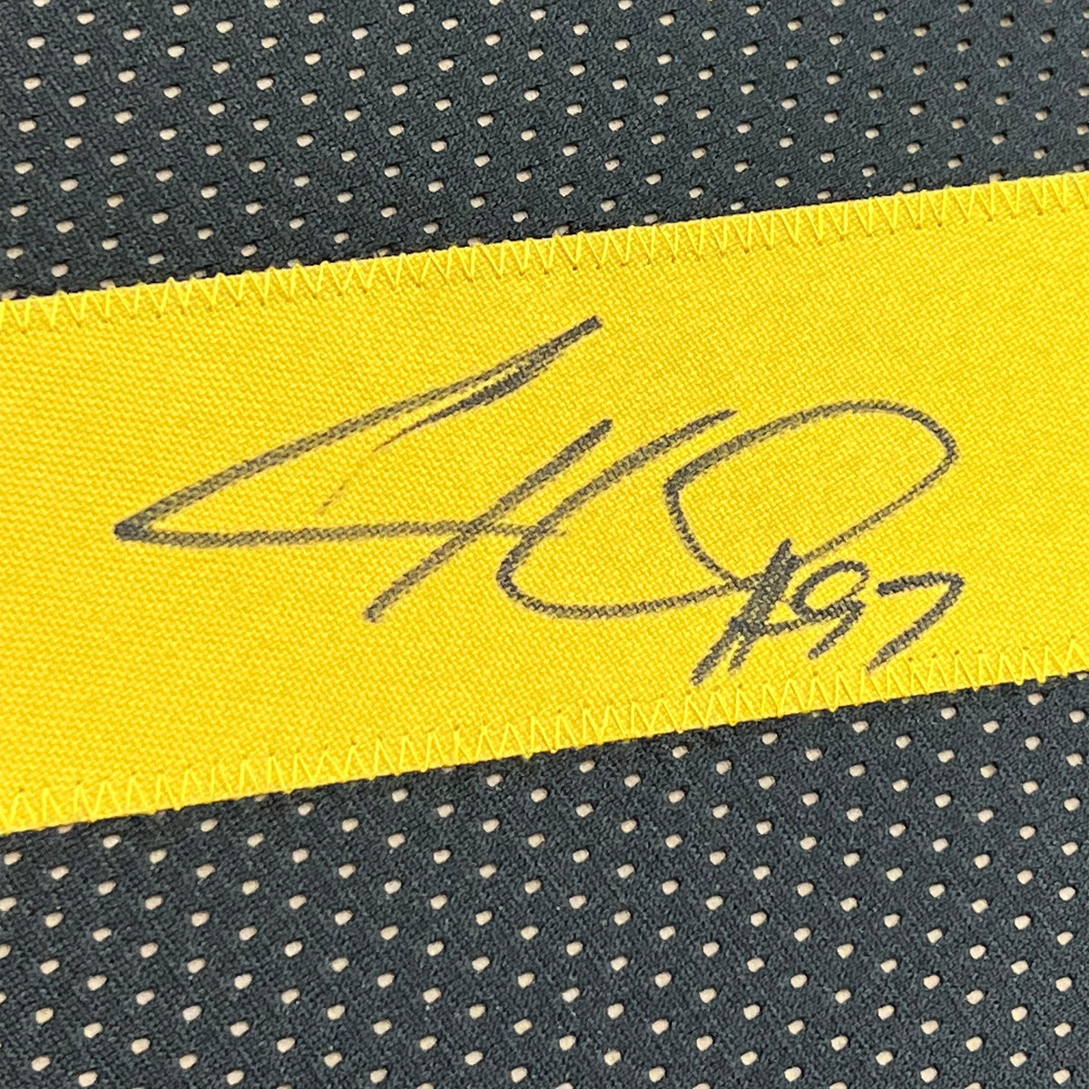 Framed Autographed/Signed Cameron Heyward 35x39 Pittsburgh Color Rush Football Jersey Beckett BAS COA
