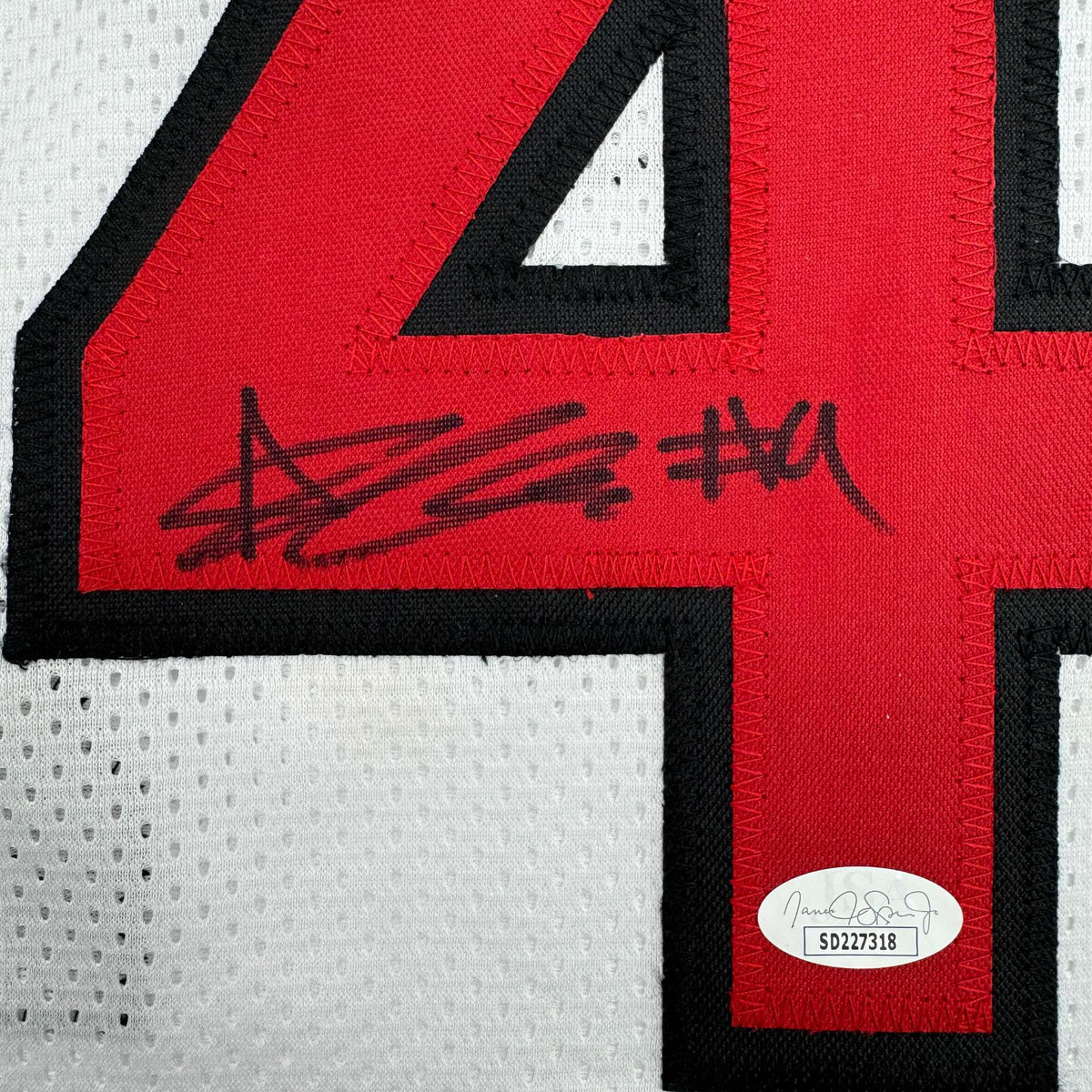Autographed/Signed Ace Bailey Rutgers White College Basketball Jersey JSA COA
