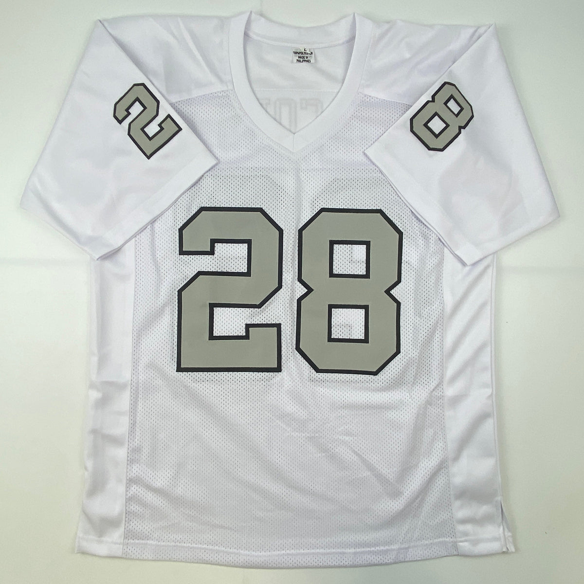 Autographed/Signed Josh Jacobs Las Vegas Oakland Color Rush Football Jersey Beckett BAS COA