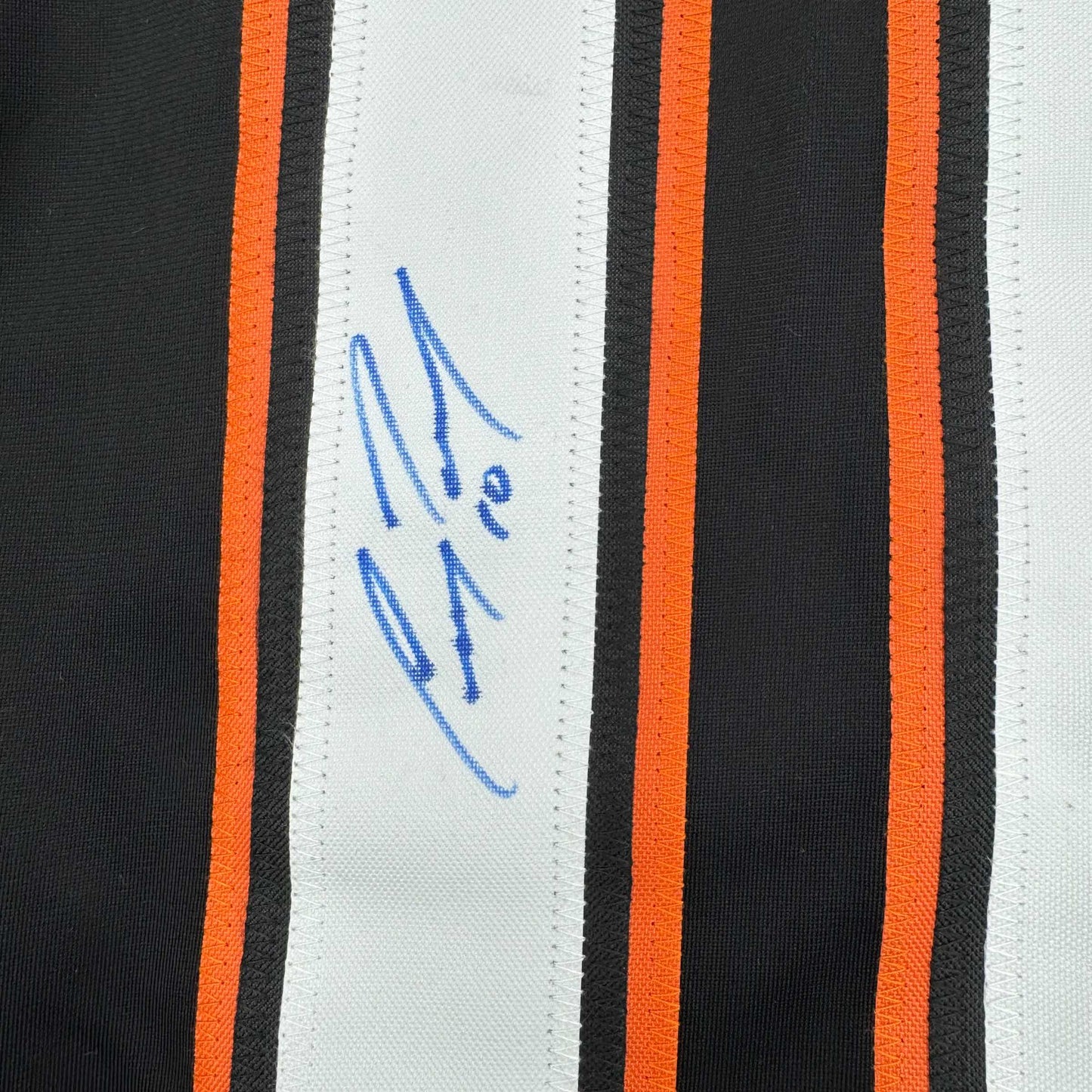 Framed Autographed/Signed Corey Perry 35x39 Anaheim Black Hockey Jersey JSA COA