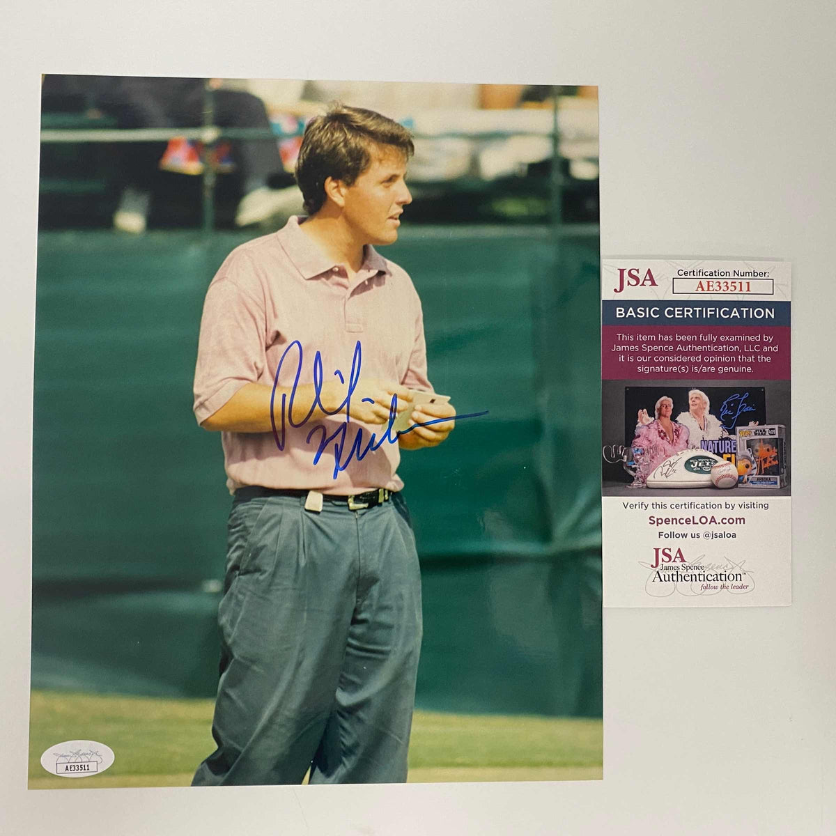 Autographed/Signed Phil Mickelson PGA Tour LIV 8x10 Golf Photo JSA COA #3
