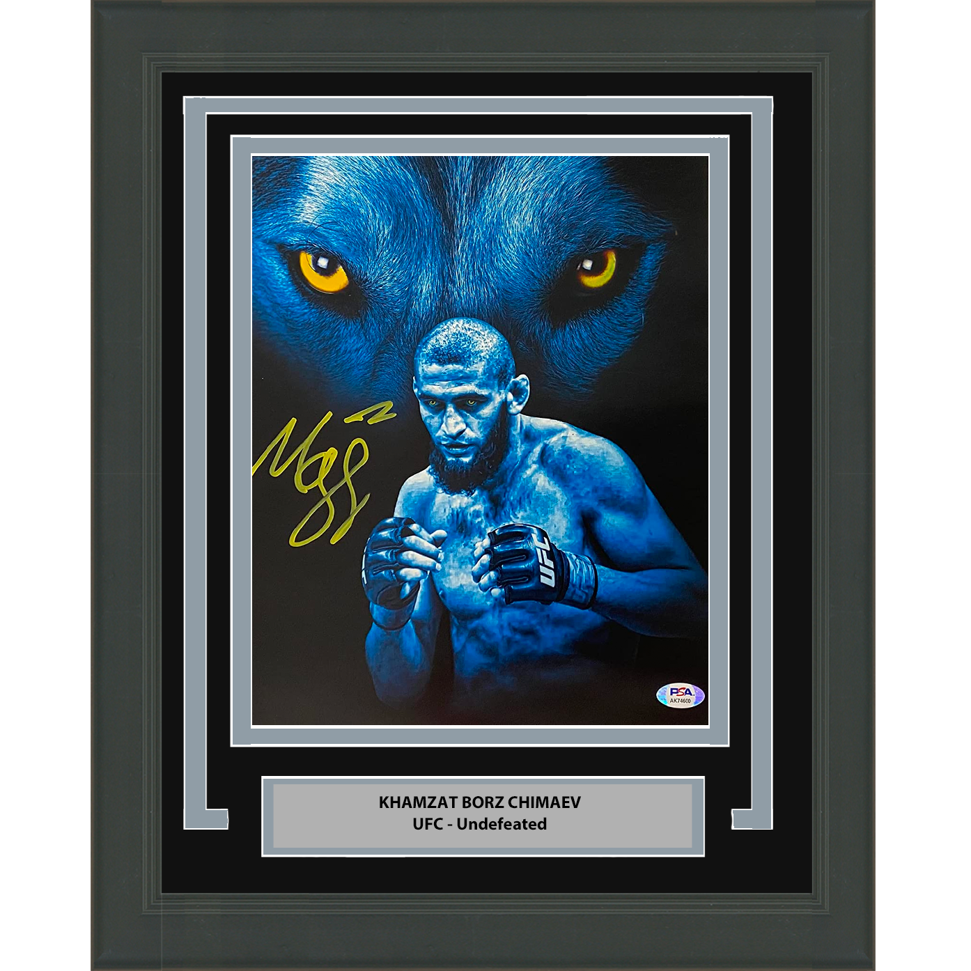 Framed Autographed/Signed Khamzat Borz Chimaev UFC MMA Ultimate Fighting 11x14 Photo PSA/DNA COA #2