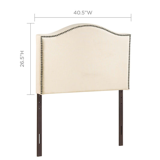 Curl Nailhead Upholstered Twin Headboard by Modway